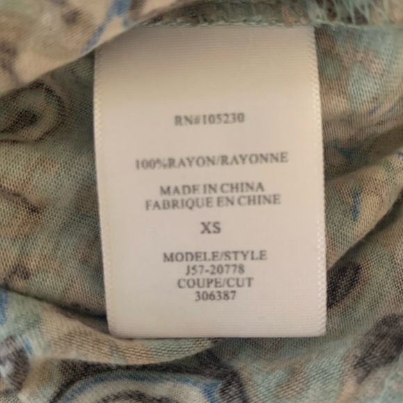 Joie Tunic Tank Blouse Top, XS - Picture 4 of 5